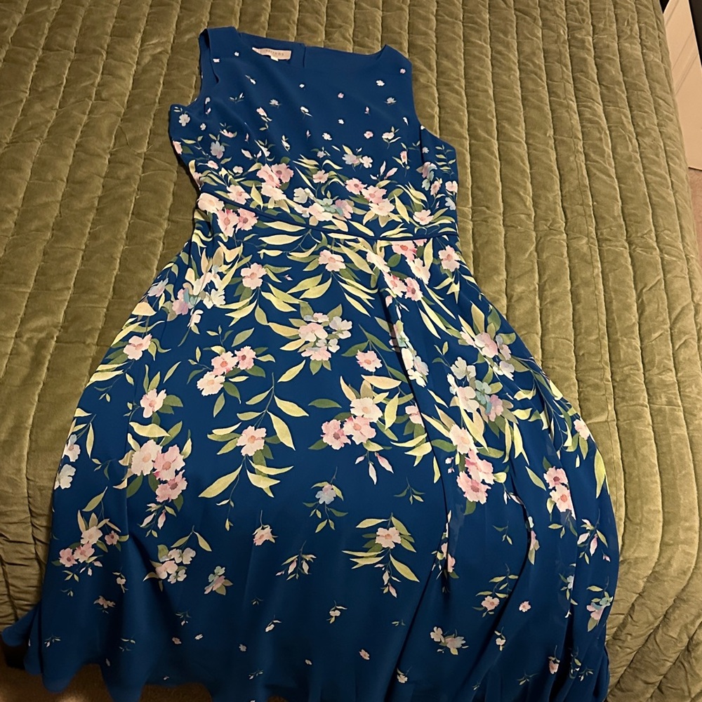 Blue Floral Hobbs London Midi Dress